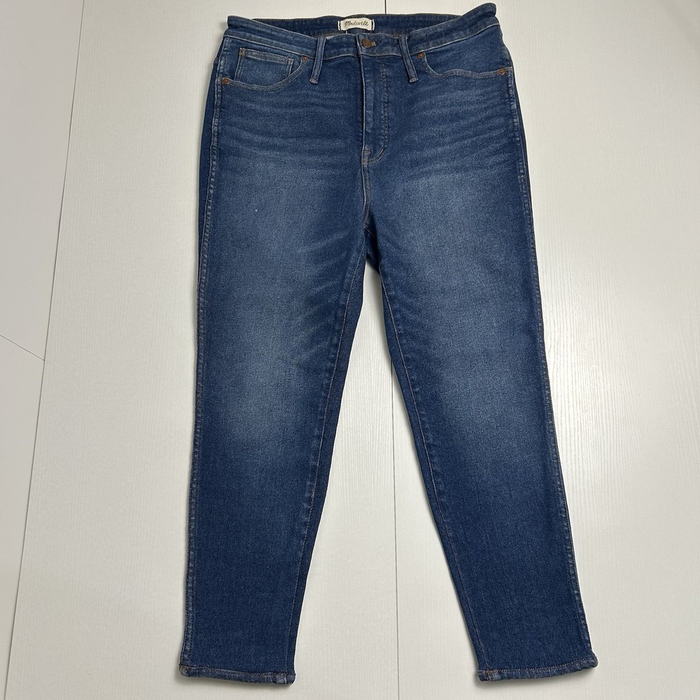 Madewell Jeans Size 33 Dark Wash 10" High Rise Skinny Women's Denim Stretch